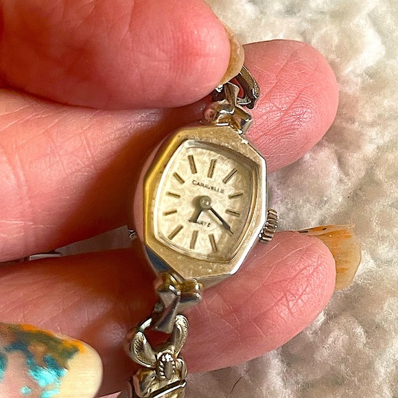 Caravelle by Bulova stretch watch: band by Spiedel vtg Silver patent # child's? - Picture 3 of 6